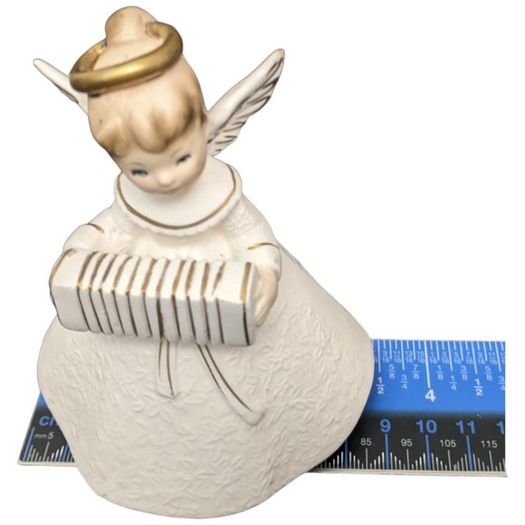 National Potteries Angels Playing Music Instruments Bedford OH Set 2 Vtg Japan - Picture 3 of 16